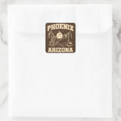 Phoenix, Arizona Quadratischer Aufkleber (Tasche)
