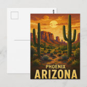 Phoenix Arizona Reise-Geschenk Postkarte (Vorne/Hinten)