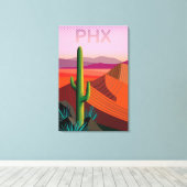 Phoenix Arizona | Reiseplakat Leinwanddruck (Insitu (Holzboden))