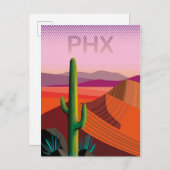 Phoenix Arizona | Reiseplakat Postkarte (Vorne/Hinten)
