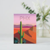 Phoenix Arizona | Reiseplakat Postkarte (Stehend Vorderseite)
