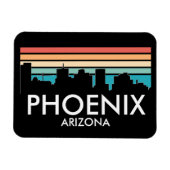 Phoenix Arizona Retro Sunset Skyline Magnet (Horizontal)