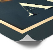 Phoenix Arizona Retro Travel Poster (Ecke)