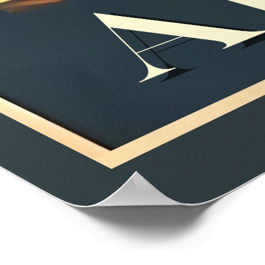 Phoenix Arizona Retro Travel Poster (Ecke)