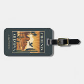 Phoenix Arizona Retro Travel Poster Custom Gepäckanhänger (Vorderseite horizontal)