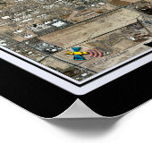 Phoenix Arizona Satellite Poster Karte (Ecke)