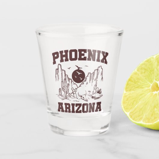 Phoenix, Arizona Schnapsglas (Vorderseite)