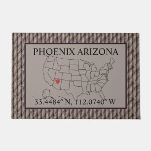 Phoenix Arizona Sie sind hier Karte Imitat wir Fußmatte