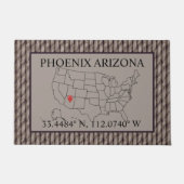 Phoenix Arizona Sie sind hier Karte Imitate wove Fußmatte (Vorderseite)