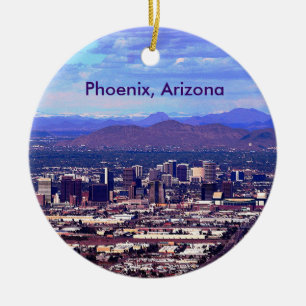 Phoenix Arizona Skyline am Tag Keramikornament