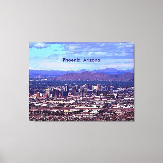 Phoenix Arizona Skyline am Tag Leinwanddruck (Vorderseite)
