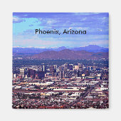 Phoenix Arizona Skyline am Tag Magnet (Vorne)