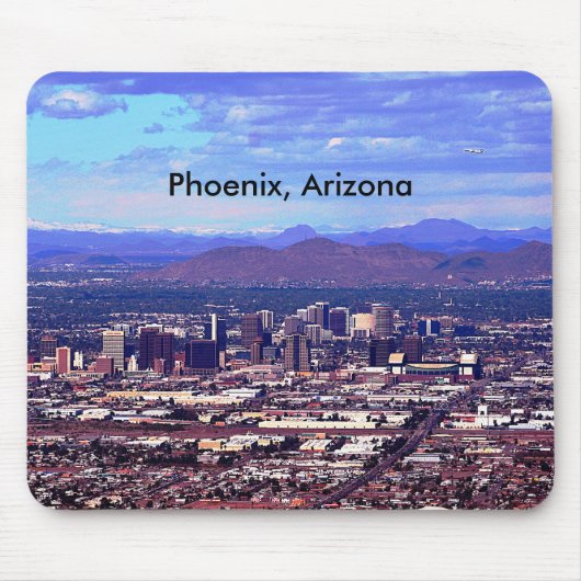 Phoenix Arizona Skyline am Tag Mousepad (Vorne)