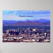 Phoenix Arizona Skyline am Tag Poster (Vorne)