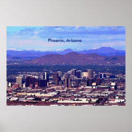 Phoenix Arizona Skyline am Tag Poster