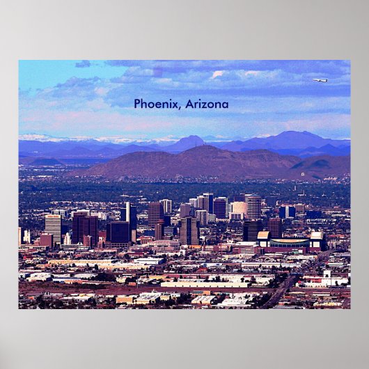 Phoenix Arizona Skyline am Tag Poster (Vorne)