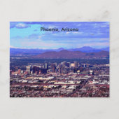 Phoenix Arizona Skyline am Tag Postkarte (Vorderseite)