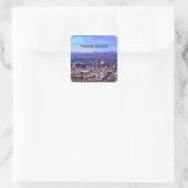 Phoenix Arizona Skyline am Tag Quadratischer Aufkleber (Tasche)