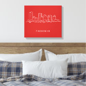 Phoenix Arizona Skyline Leinwanddruck (Insitu (Schlafzimmer))