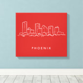 Phoenix Arizona Skyline Leinwanddruck (Insitu (Holzboden))