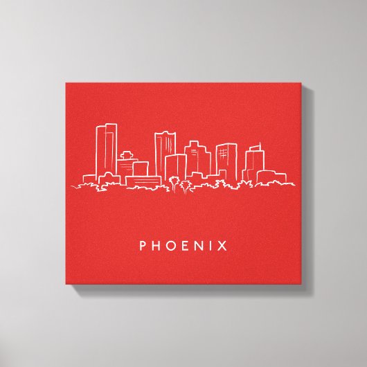 Phoenix Arizona Skyline Leinwanddruck (Vorderseite)