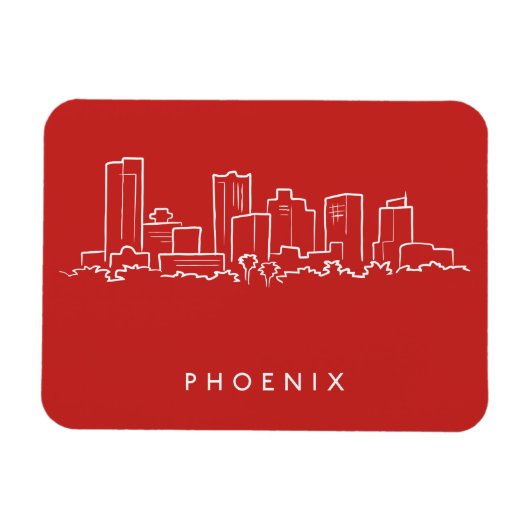 Phoenix Arizona Skyline Magnet (Horizontal)