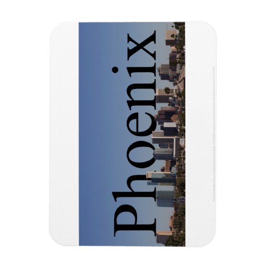 Phoenix Arizona Skyline Magnet mit Phoenix im (Vertikal)