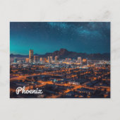 Phoenix Arizona Skyline Night Sky Postkarte (Vorderseite)