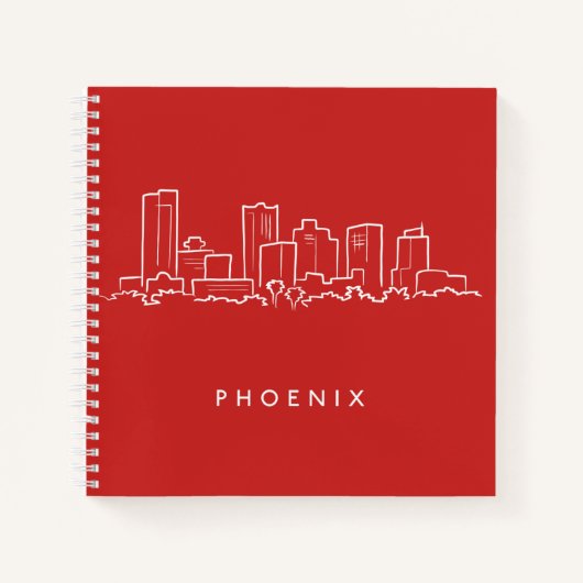 Phoenix Arizona Skyline Notizblock (Vorderseite)