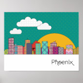 Phoenix, Arizona Skyline Poster (Vorne)