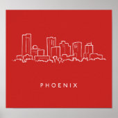 Phoenix Arizona Skyline Poster (Vorne)