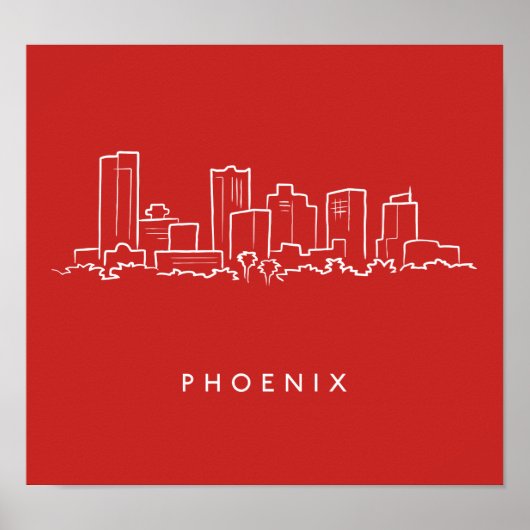 Phoenix Arizona Skyline Poster (Vorne)