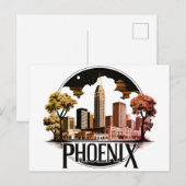 Phoenix Arizona Skyline Postkarte (Vorne/Hinten)