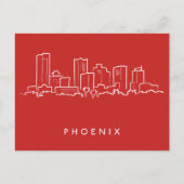 Phoenix Arizona Skyline Postkarte (Vorderseite)
