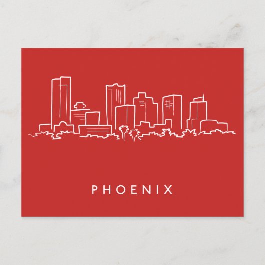 Phoenix Arizona Skyline Postkarte (Vorderseite)