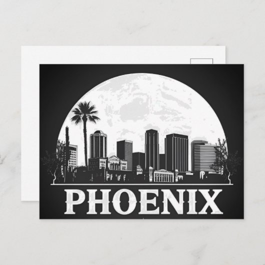 Phoenix Arizona Skyline Postkarte (Vorne/Hinten)