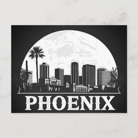 Phoenix Arizona Skyline Postkarte (Vorderseite)