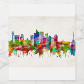 Phoenix Arizona Skyline Weinetikett (Einzelnes Label)