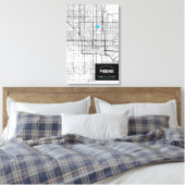 Phoenix, Arizona Stadtkarte + Ort markieren Leinwanddruck (Insitu (Schlafzimmer))