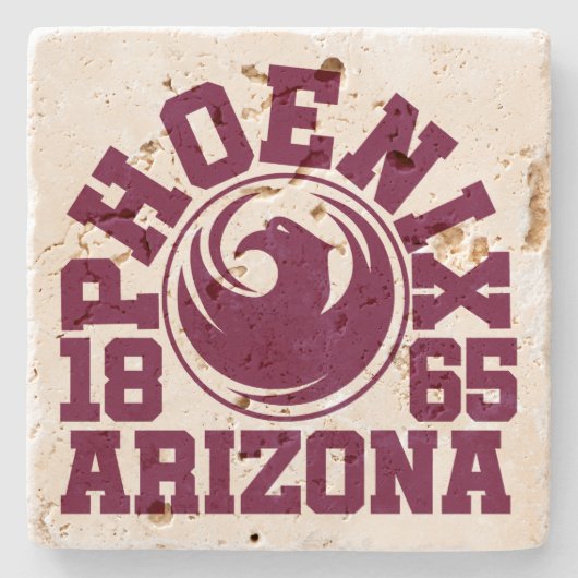 Phoenix, Arizona Steinuntersetzer (Vorderseite)