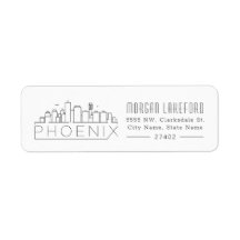 Phoenix, Arizona Stilisierte Skyline |