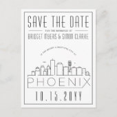 Phoenix, Arizona | Stilisierte Skyline Save the Da Postkarte (Vorderseite)