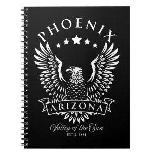 Phoenix Arizona Tal des Vintagen Adlers der Sonne Notizblock