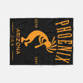 Phoenix Arizona Tancing Kokopelli Design Fleecedecke (Vorderseite (Horizontal))
