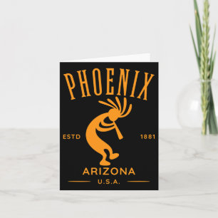Phoenix Arizona Tancing Kokopelli Design Karte