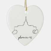 Phoenix arizona Tempel einfache moderne Skizze Keramikornament (Rechts)