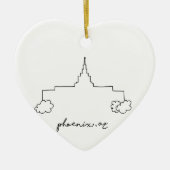 Phoenix arizona Tempel einfache moderne Skizze Keramikornament (Vorne)