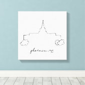 Phoenix arizona Tempel einfache moderne Skizze Leinwanddruck (Insitu (Holzboden))