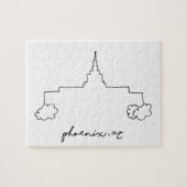 Phoenix arizona Tempel einfache moderne Skizze Puzzle (Horizontal)