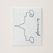 Phoenix arizona Tempel einfache moderne Skizze Puzzle (Vertikal)